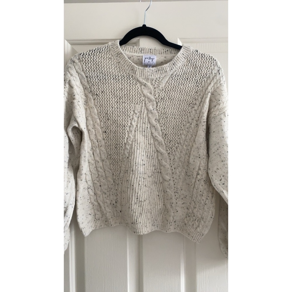 Cozy Beige Cable Knit Sweater